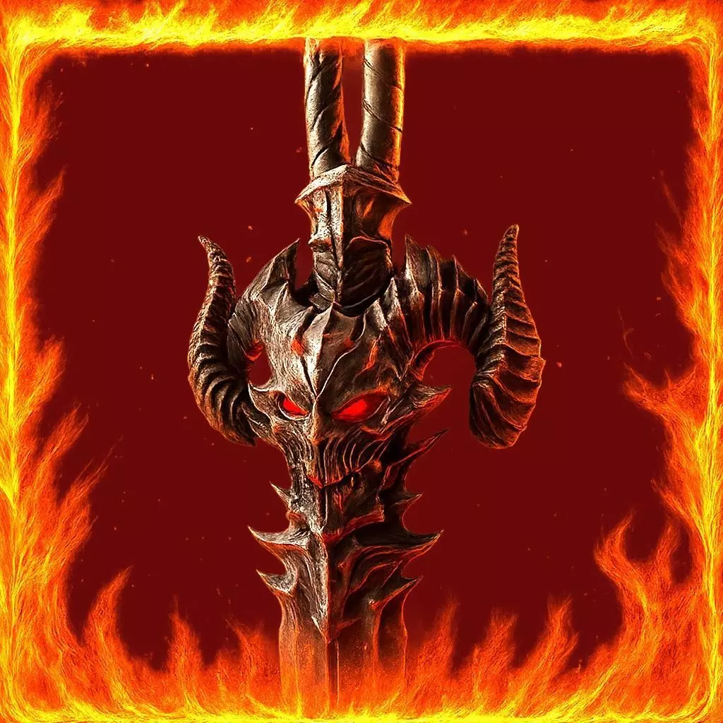 demonic sword  3D print model_0