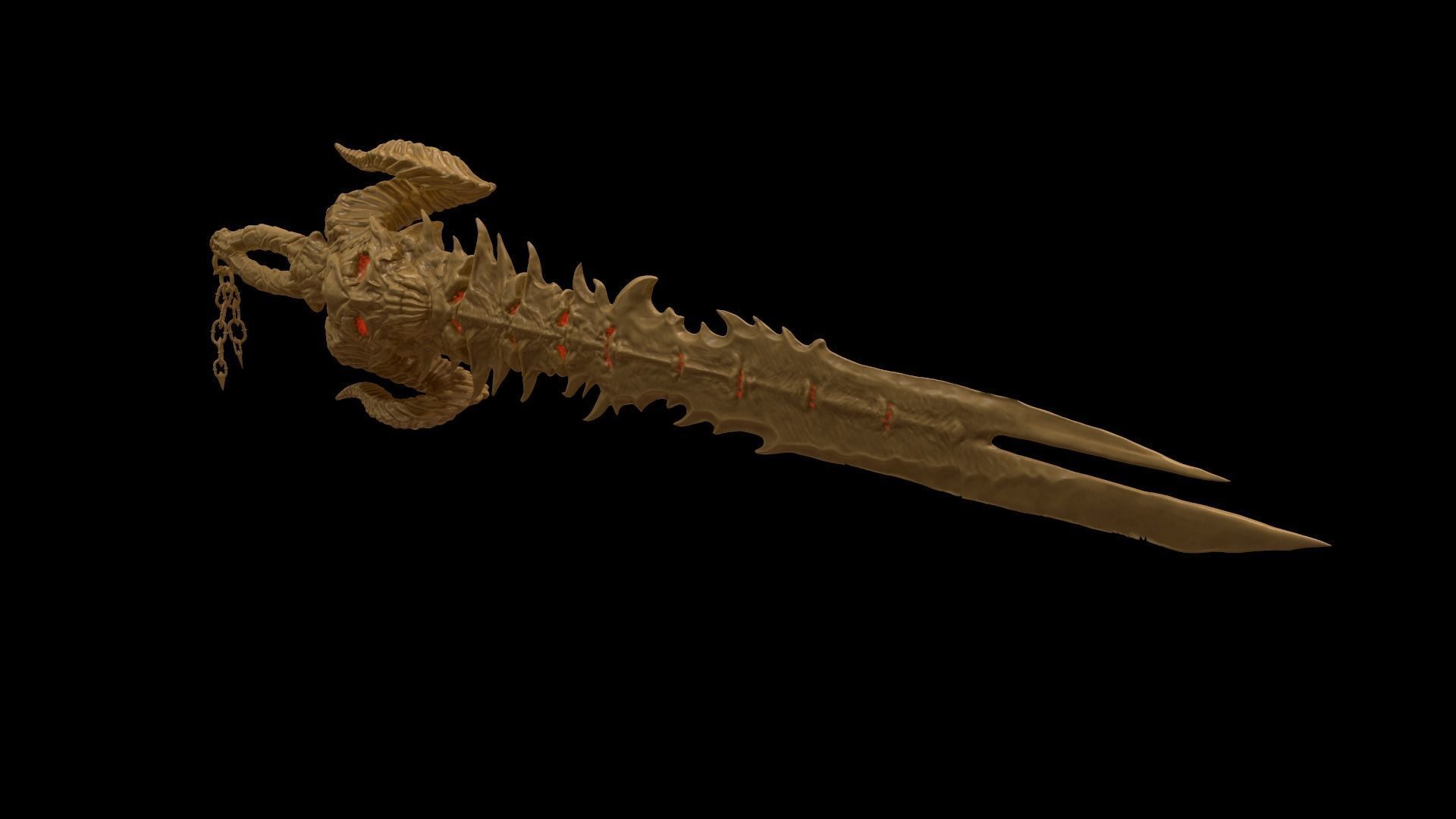 demonic sword  3D print model_7