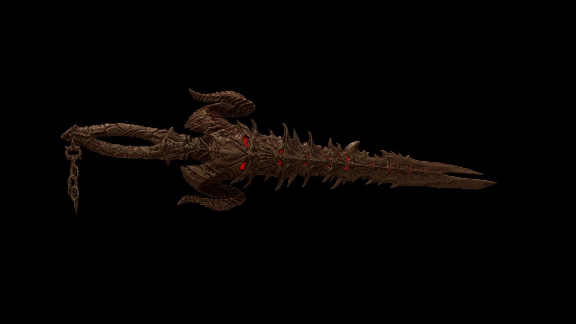 demonic sword  3D print model_2