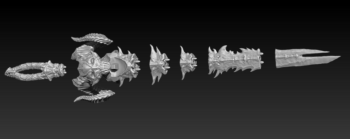 demonic sword  3D print model_5