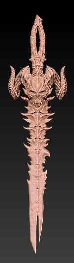 demonic sword  3D print model_4