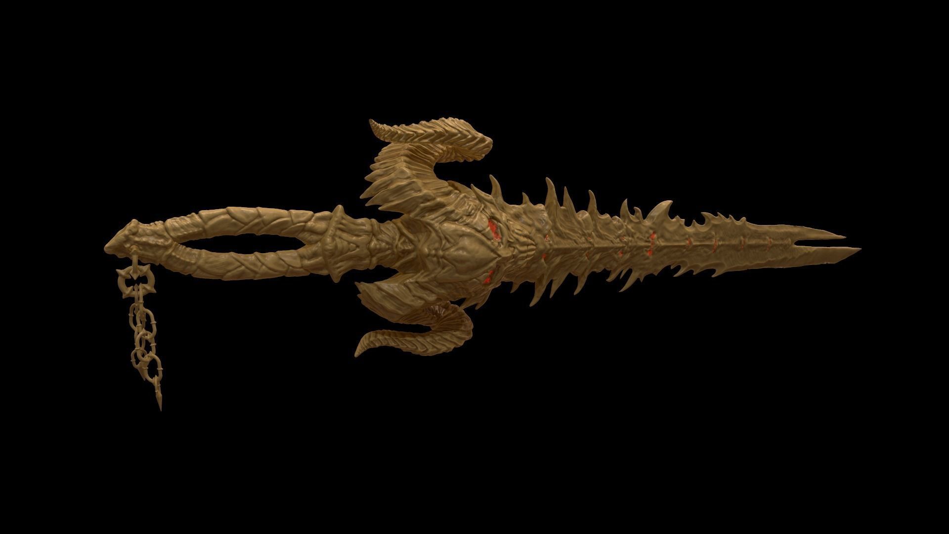 demonic sword  3D print model_8