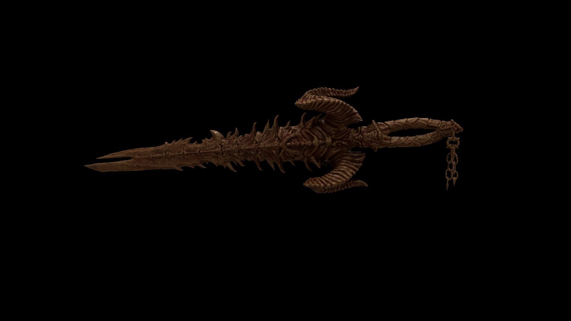 demonic sword  3D print model_11