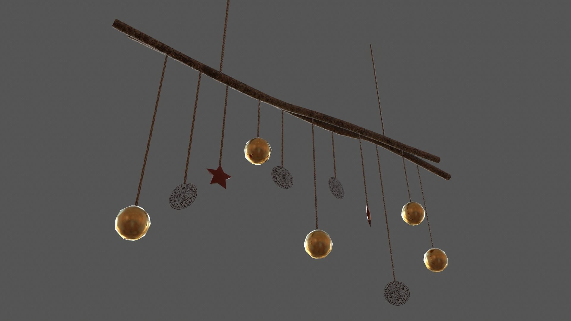 Decor branches Cranberry Free low-poly 3D model_6