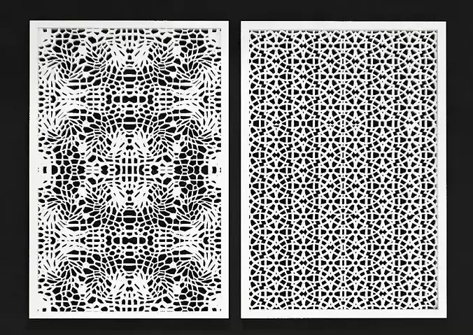 3d pannel laser cut pattern