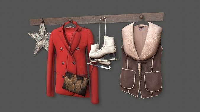 Clothes hanger Cranberry Low-poly 3D model