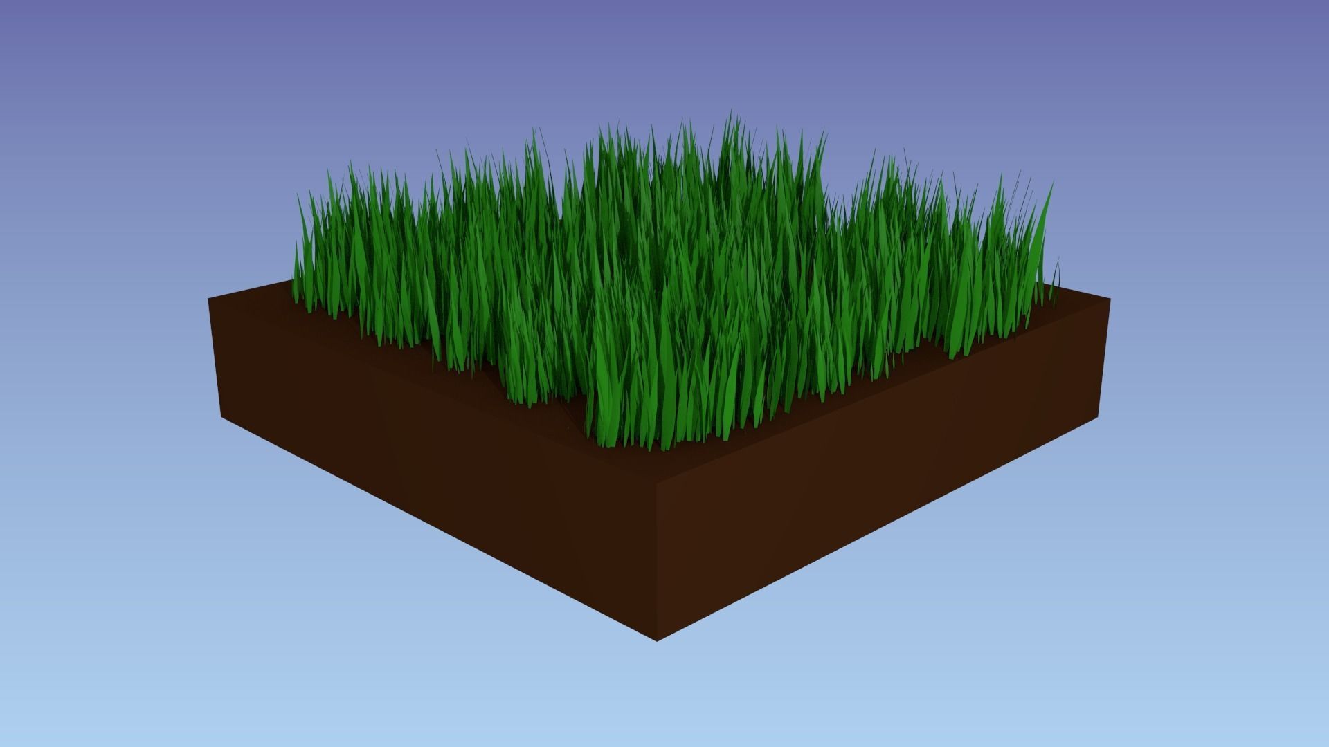 Grass particle system Free low-poly 3D model_1