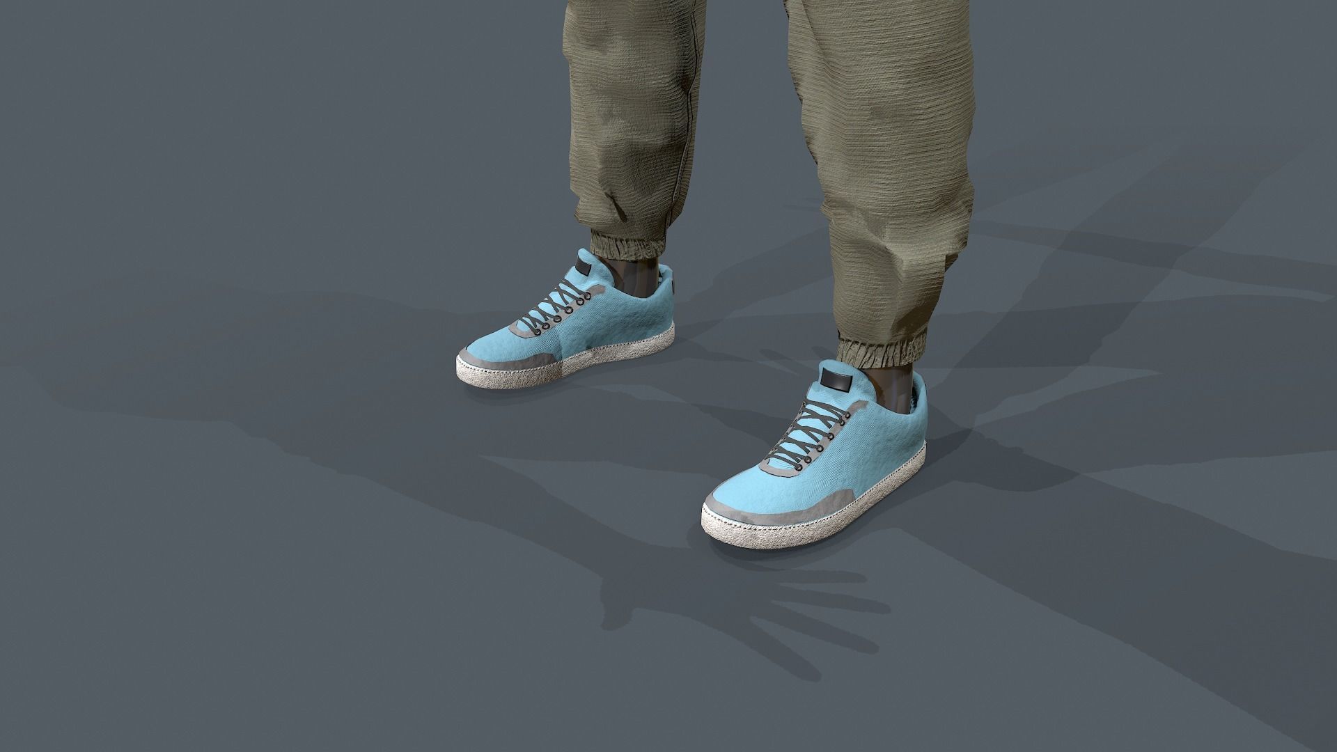 Female clothes set Low-poly 3D model_10