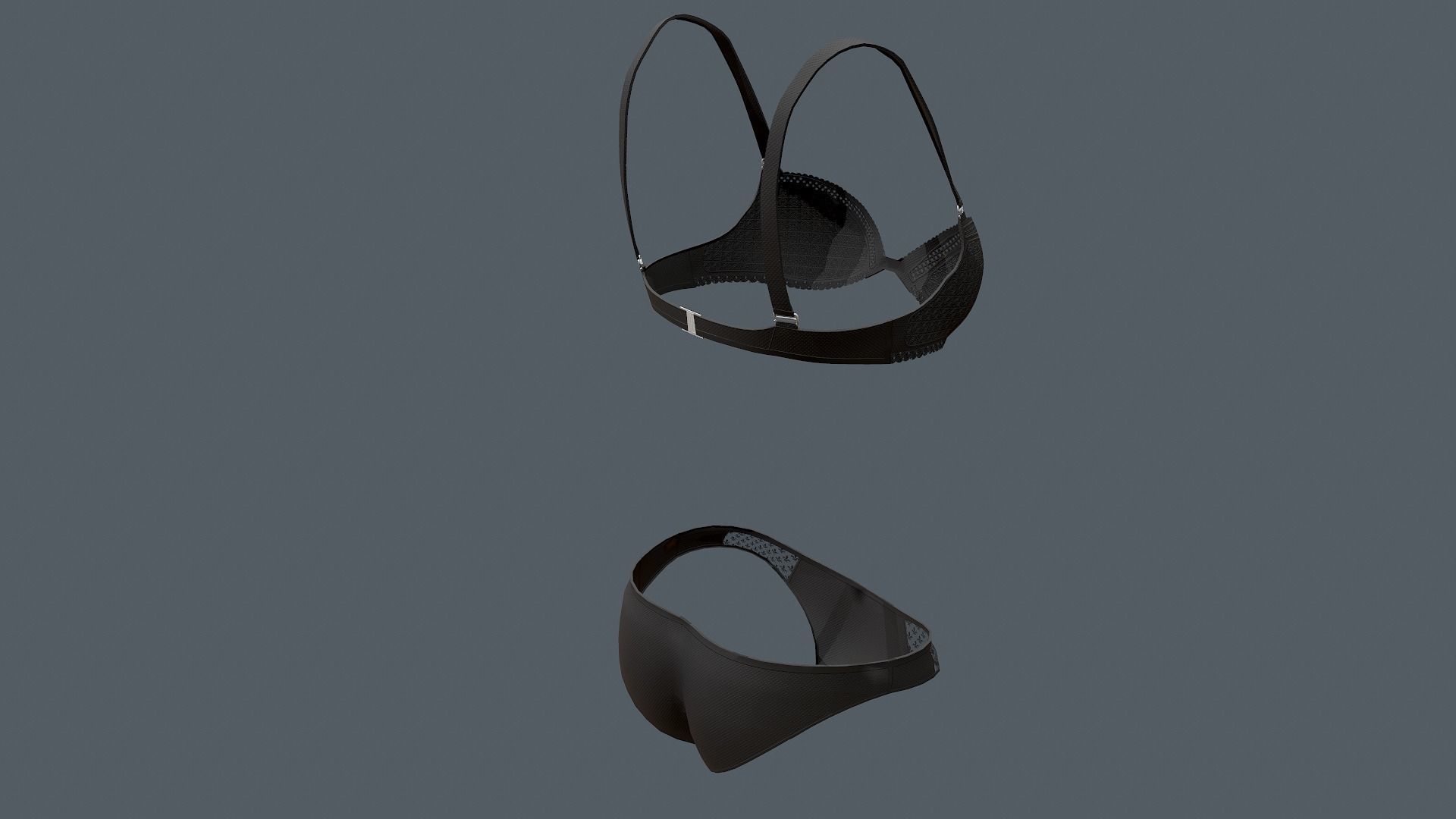 Female clothes set Low-poly 3D model_17