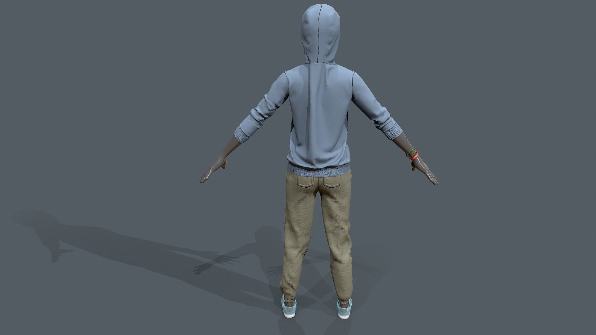 Female clothes set Low-poly 3D model_5