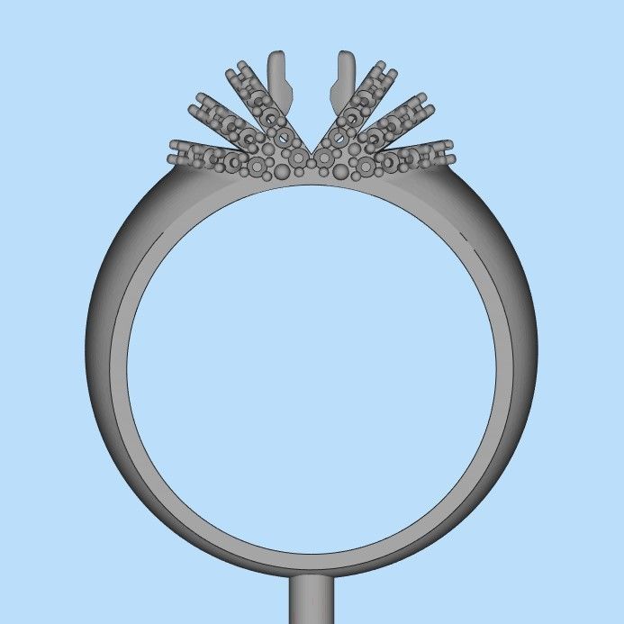 solitaire wedding engagement women ring with diamonds 3dm stl  3D print model_28