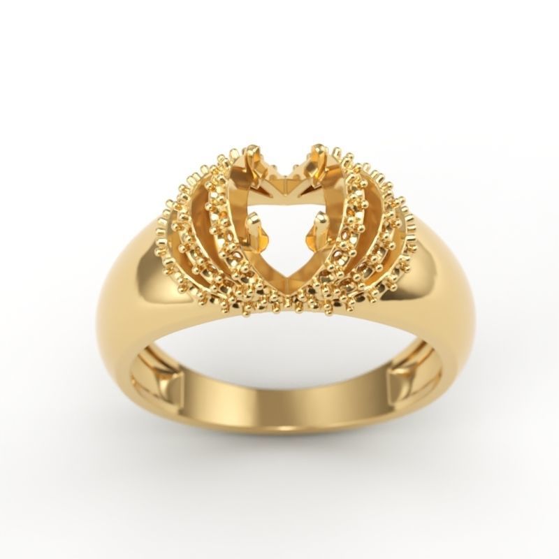 solitaire wedding engagement women ring with diamonds 3dm stl  3D print model_13