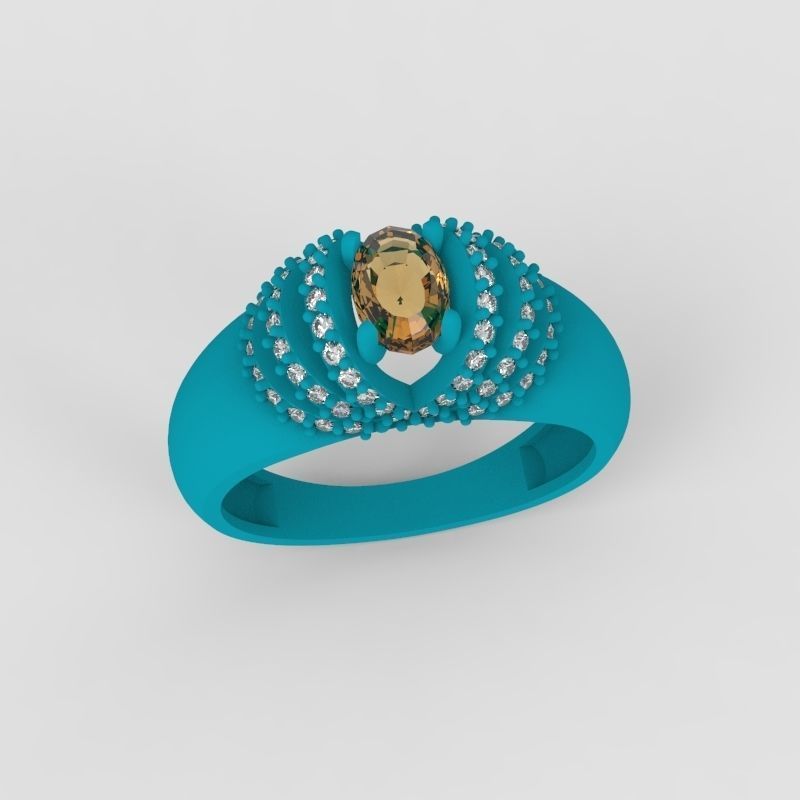 solitaire wedding engagement women ring with diamonds 3dm stl  3D print model_18