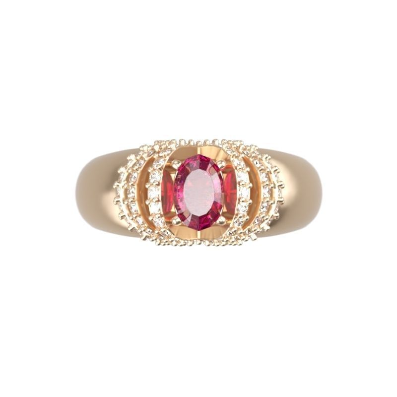 solitaire wedding engagement women ring with diamonds 3dm stl  3D print model_10