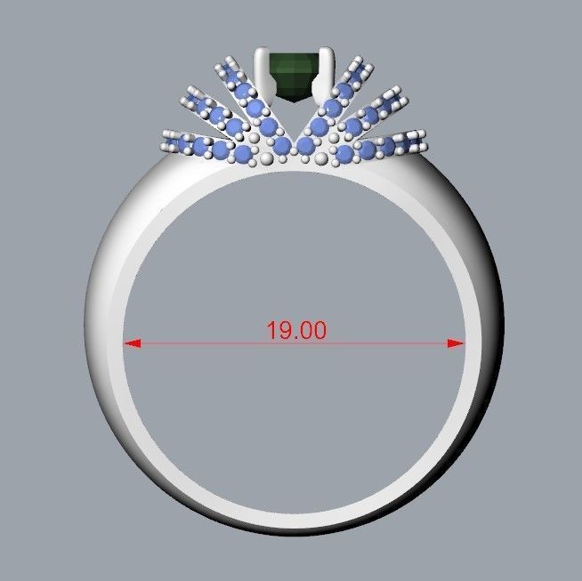 solitaire wedding engagement women ring with diamonds 3dm stl  3D print model_21