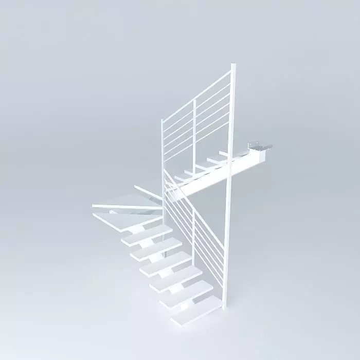 Escalera intermediate support Free 3D model