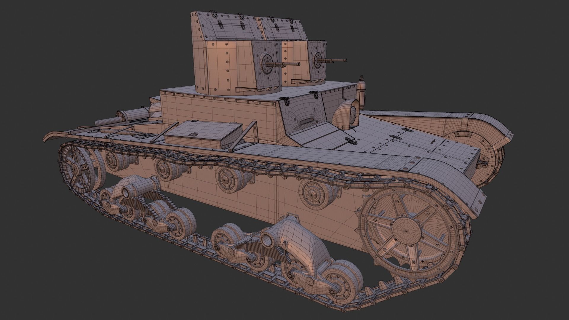 T-26 Two towers 3D model_20