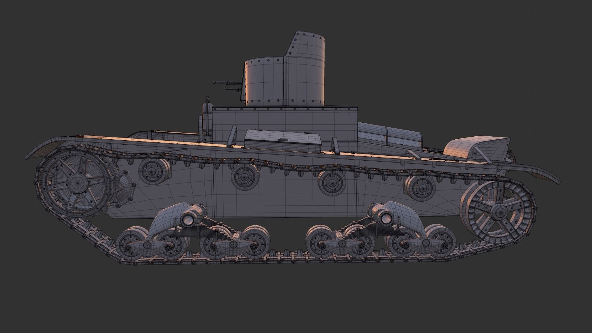 T-26 Two towers 3D model_23