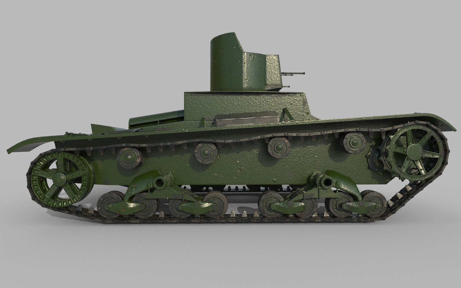 T-26 Two towers 3D model_3