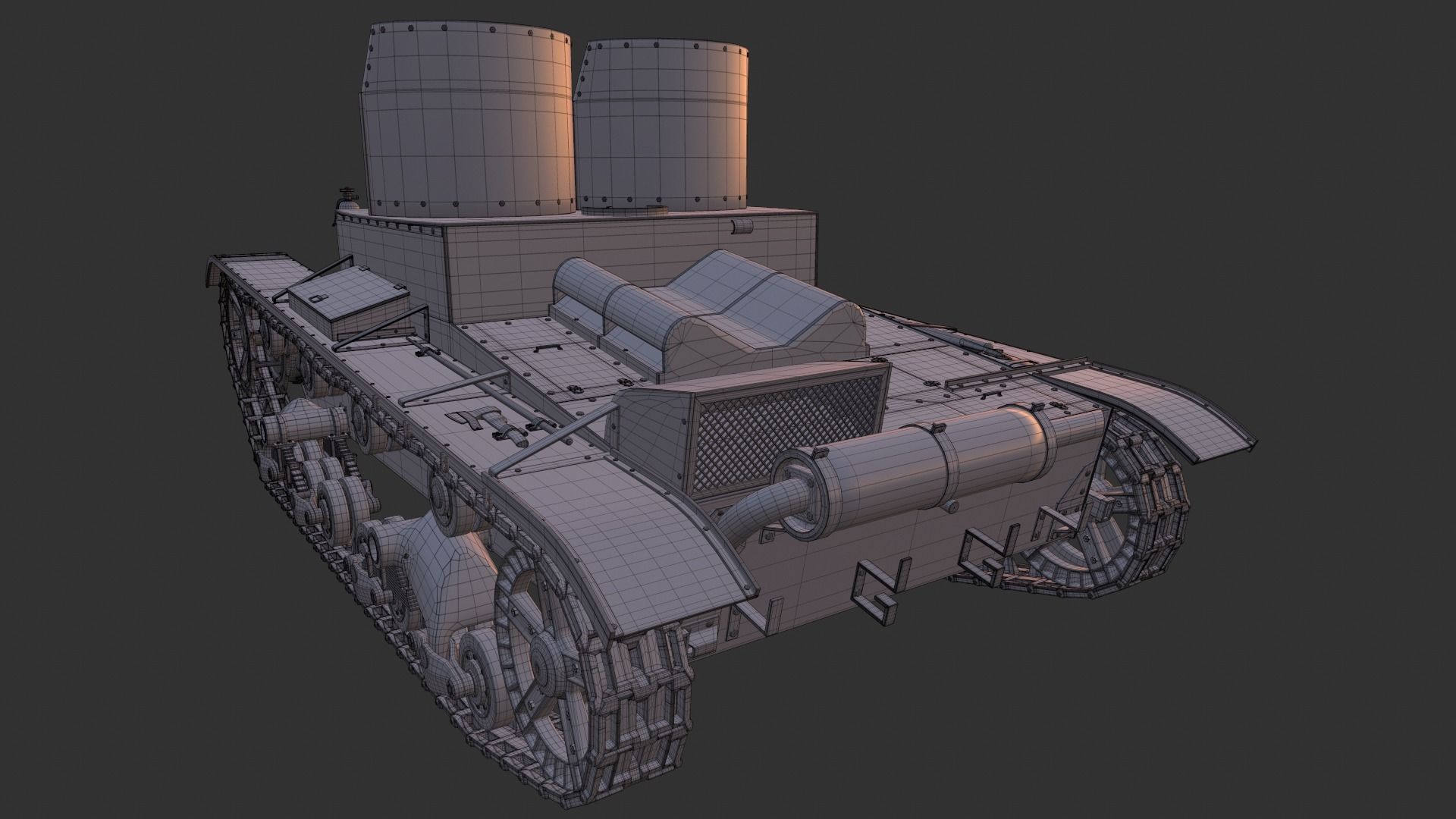 T-26 Two towers 3D model_22