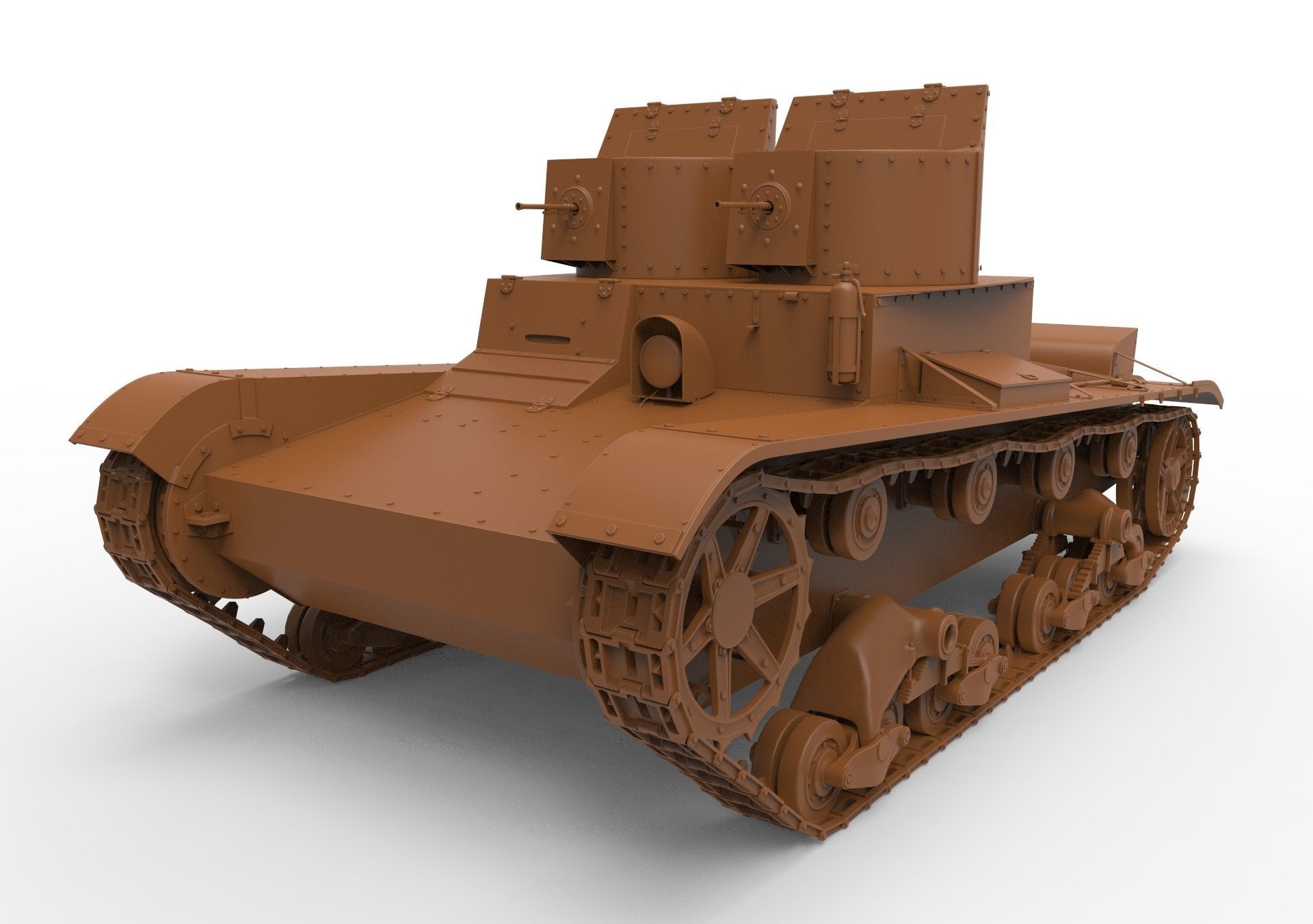 T-26 Two towers 3D model_9