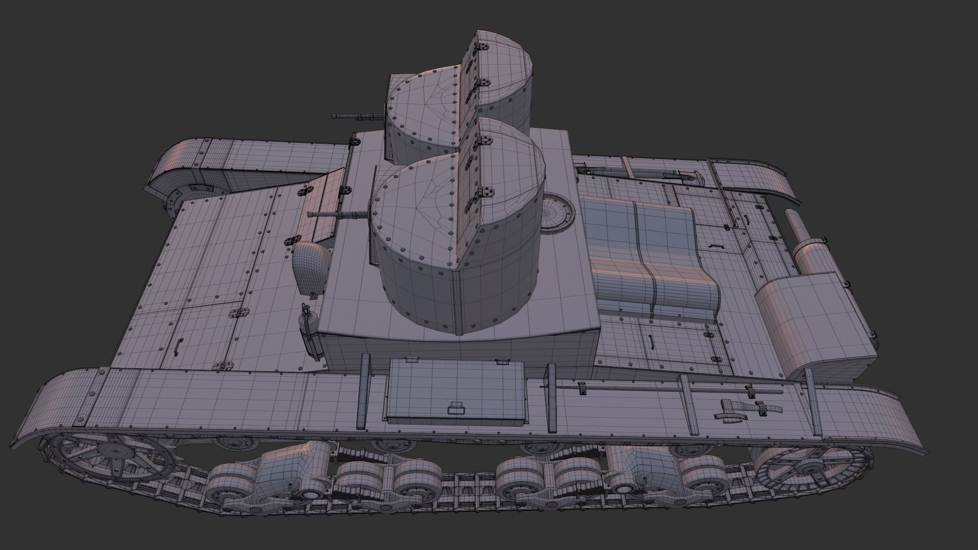 T-26 Two towers 3D model_24