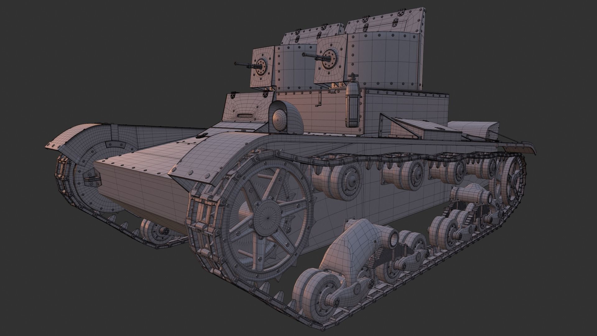 T-26 Two towers 3D model_18
