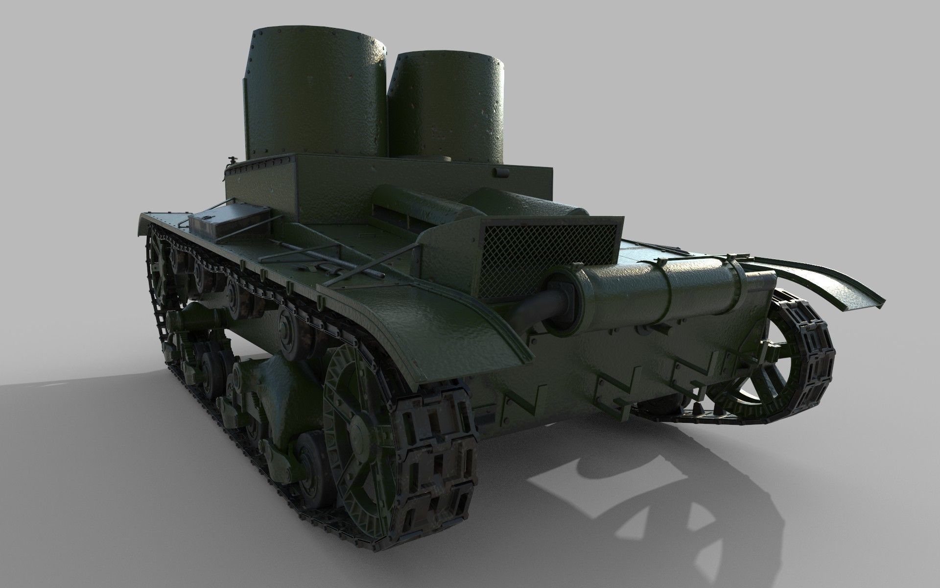 T-26 Two towers 3D model_5