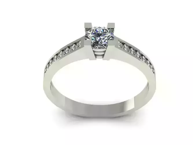 one stone ring with gems