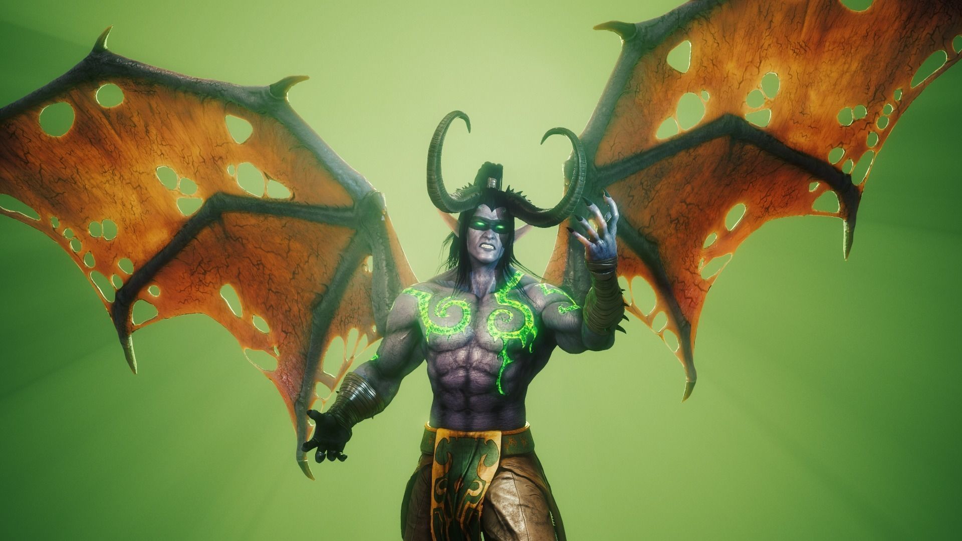 Illidan stormrage realistic Triple A quality Low-poly 3D model_10