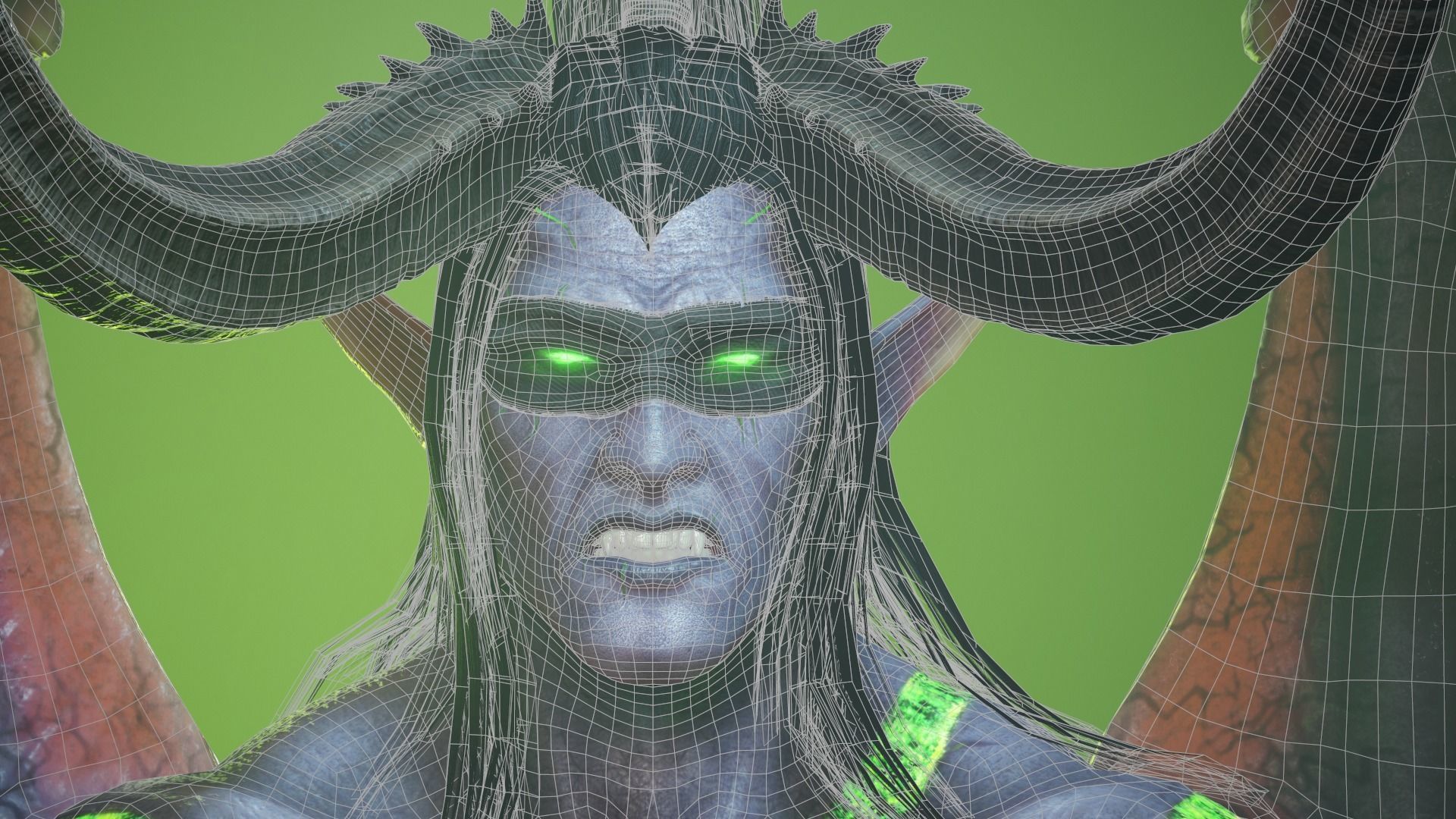 Illidan stormrage realistic Triple A quality Low-poly 3D model_6