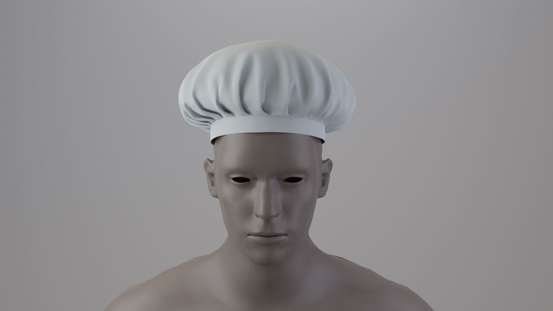 Chef hat 3D model_2
