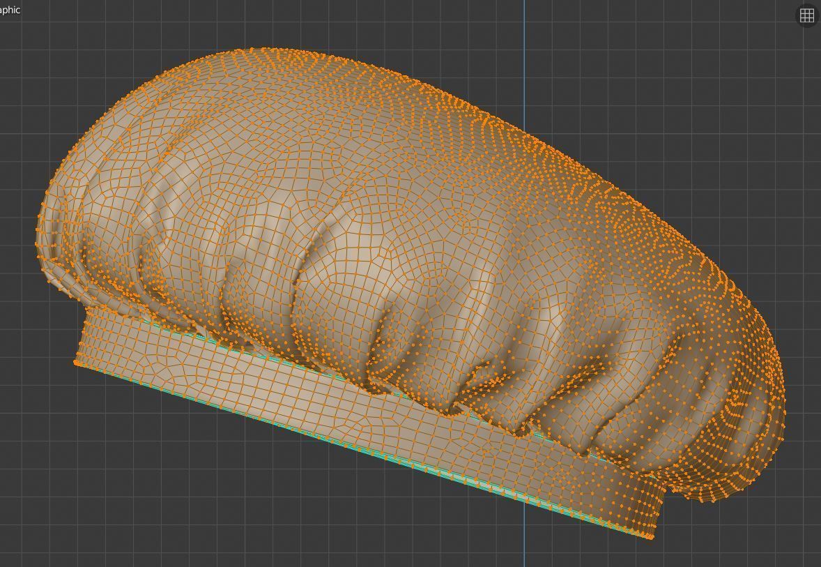 Chef hat 3D model_14