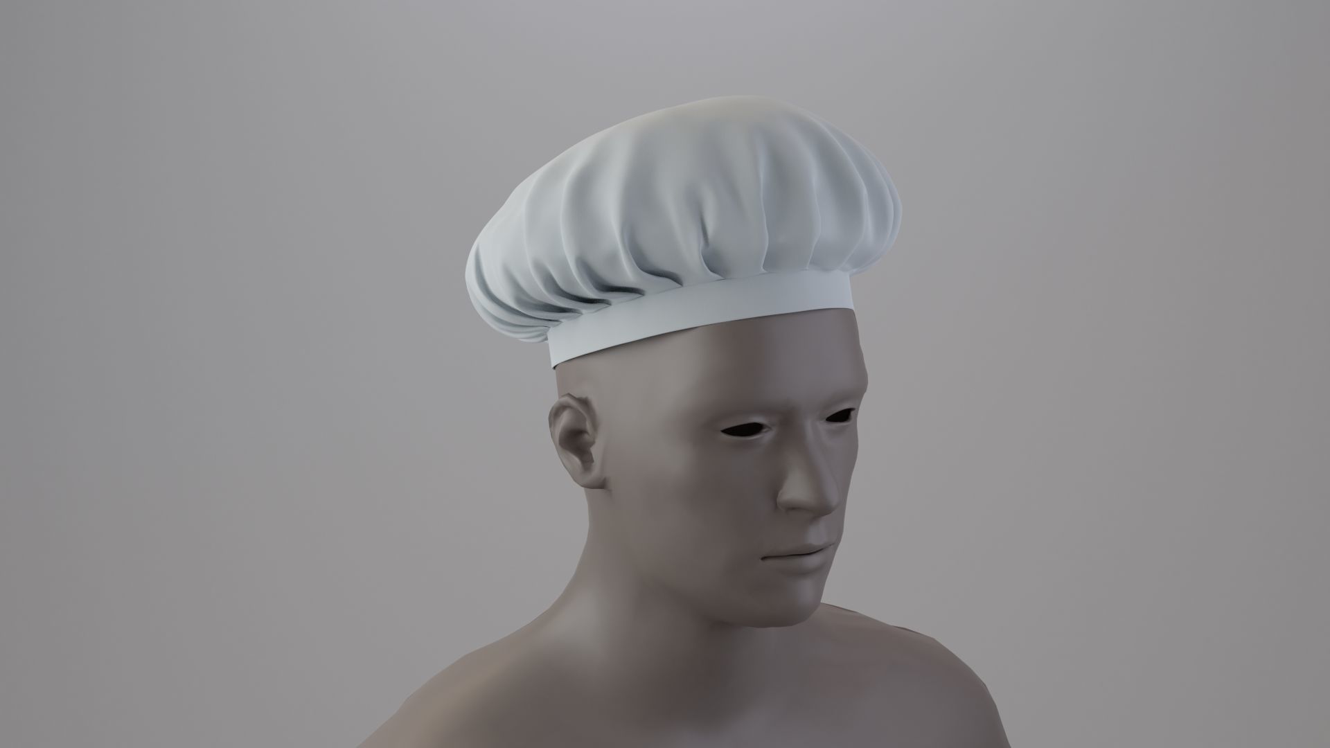 Chef hat 3D model_1