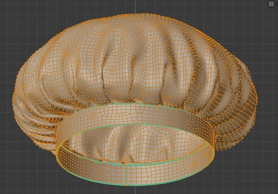 Chef hat 3D model_12