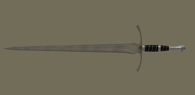 Sword of Aragorn Low-poly 3D model