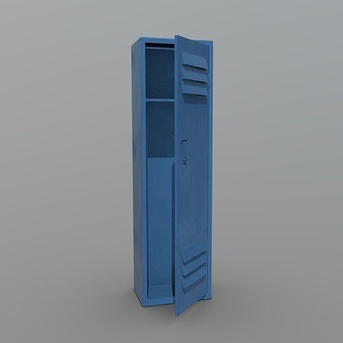 Locker metal Low-poly 3D model