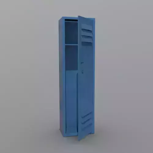 Locker metal Low-poly 3D model