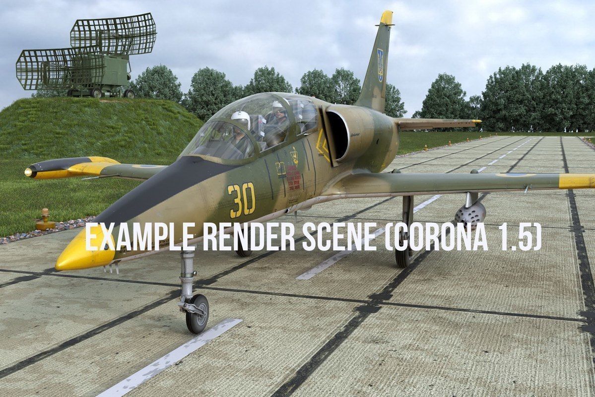 L39 Albatros Low-poly 3D model_9