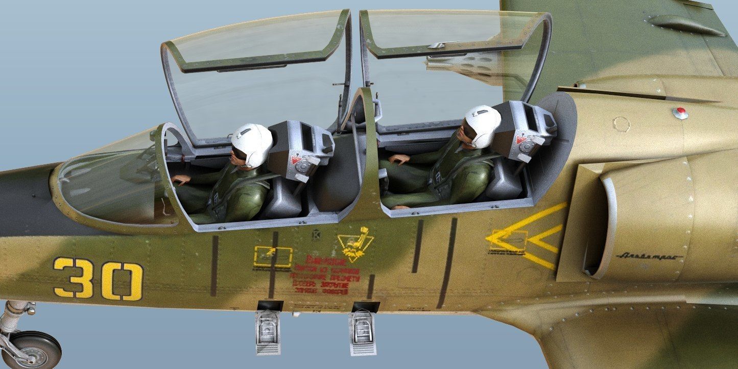 L39 Albatros Low-poly 3D model_4