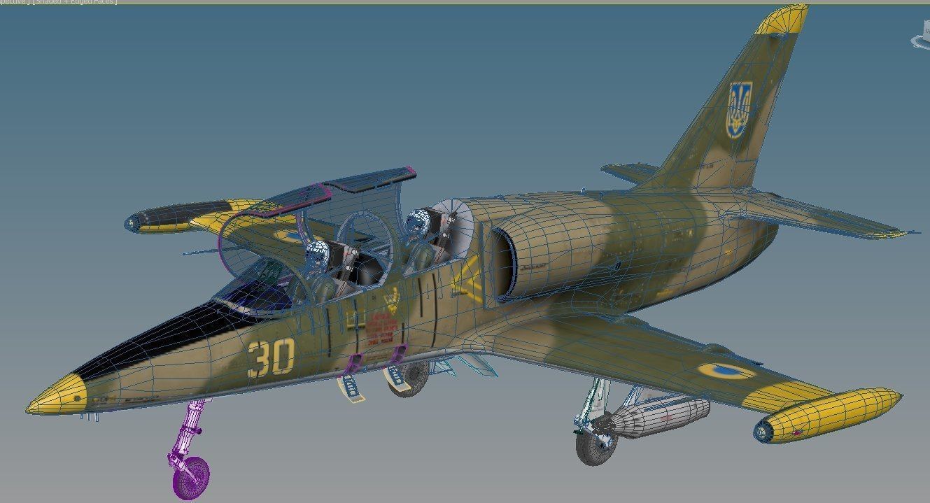 L39 Albatros Low-poly 3D model_5