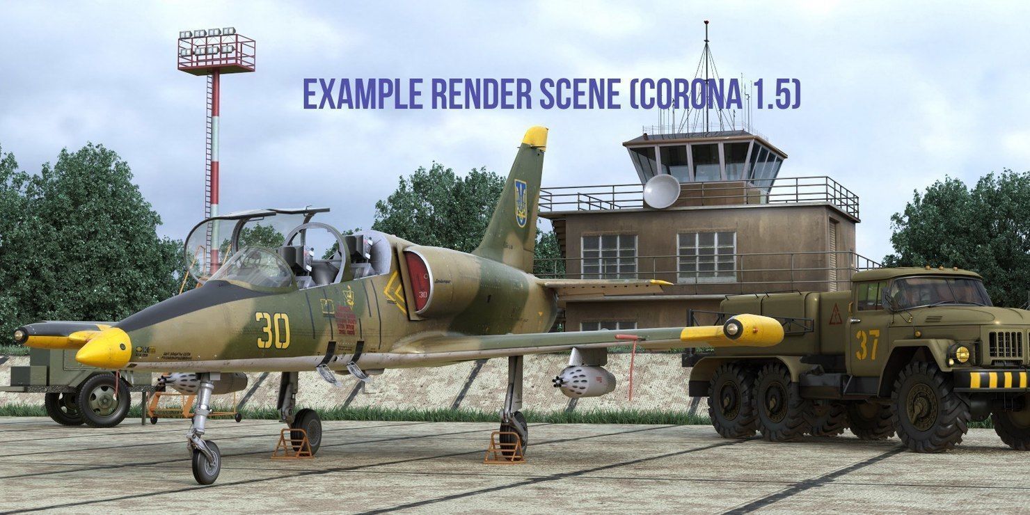 L39 Albatros Low-poly 3D model_8