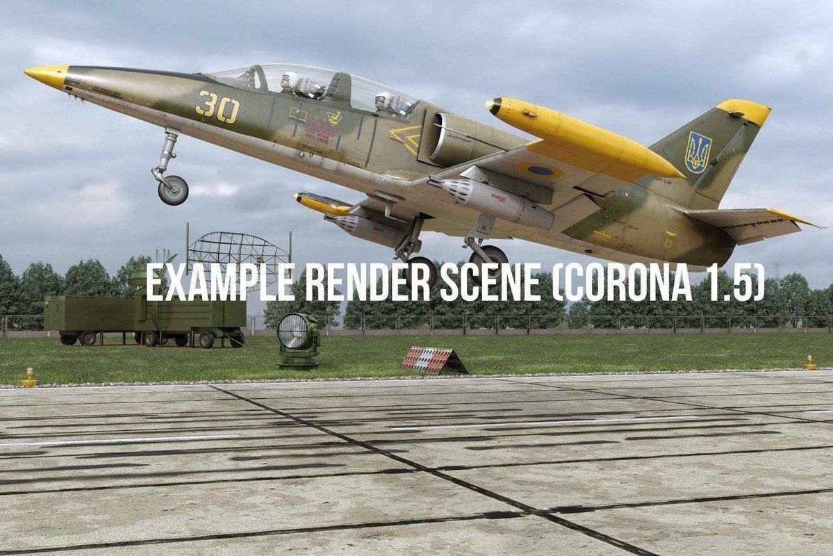 L39 Albatros Low-poly 3D model_10