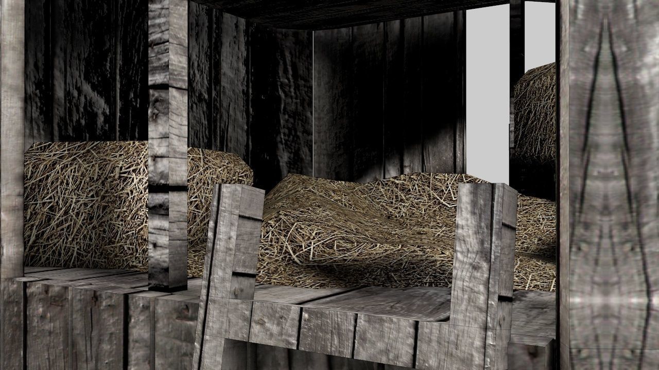 Old Mill House Low-poly 3D model_8