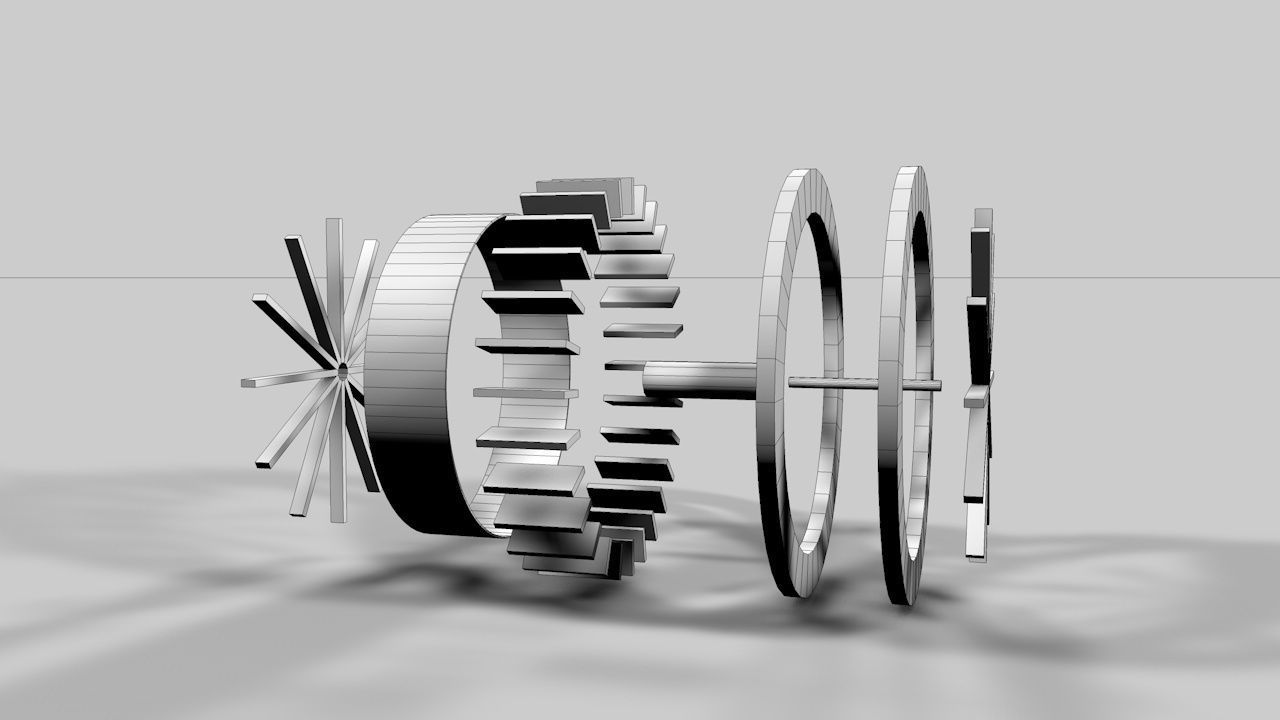 Old Mill House Low-poly 3D model_12