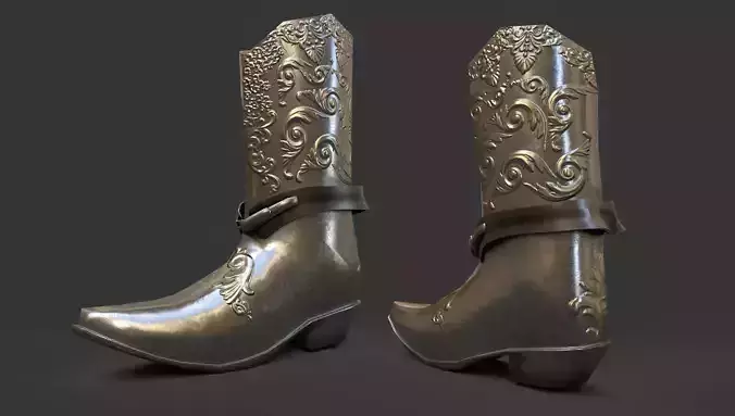 Silver Cowboy boots