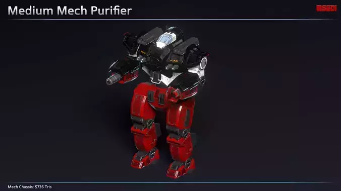 Medium Mech Purifier Low-poly 3D model