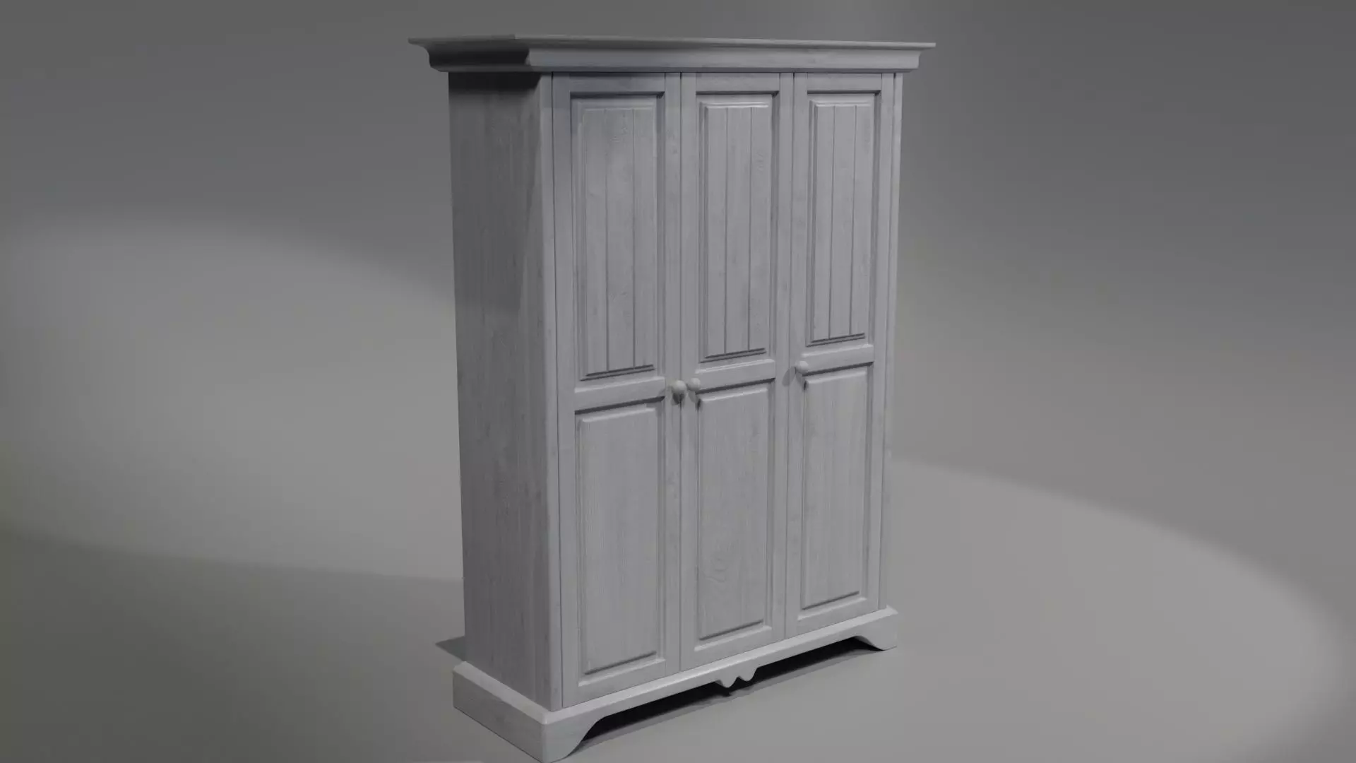 wardrobe wood 3D model_0