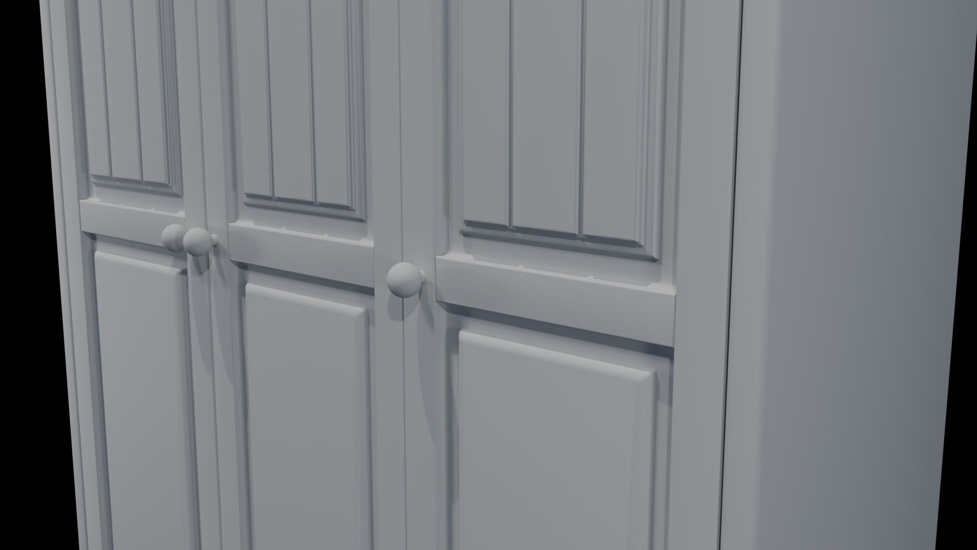 wardrobe wood 3D model_9