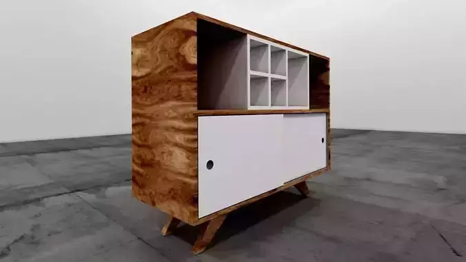 mueble bar Low-poly 3D model